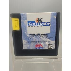 Coach K College Basketball (Sega Genesis, 1995) Cart Only